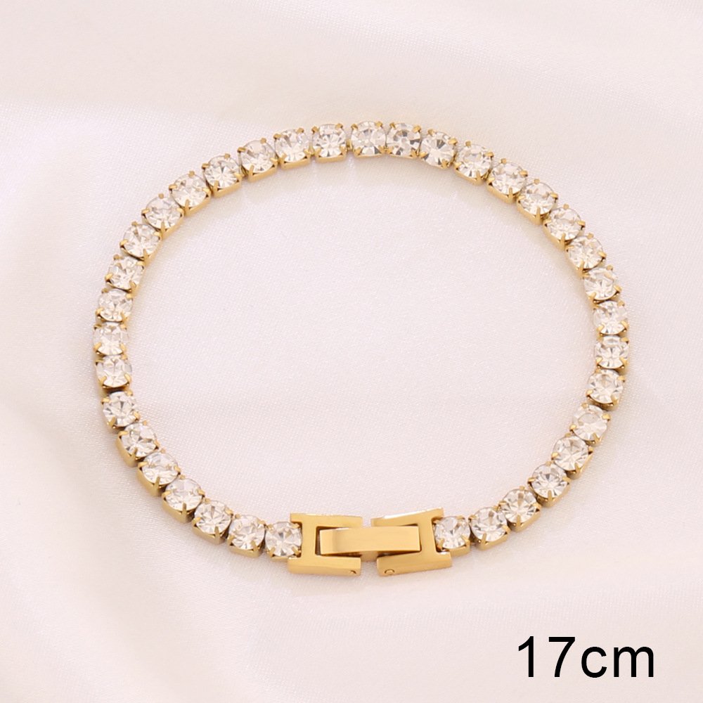 WhatsApp Image 2025-10-07 at 3.51.33 PM Bracciale tennis in acciaio con zircone  bianco - Image 1